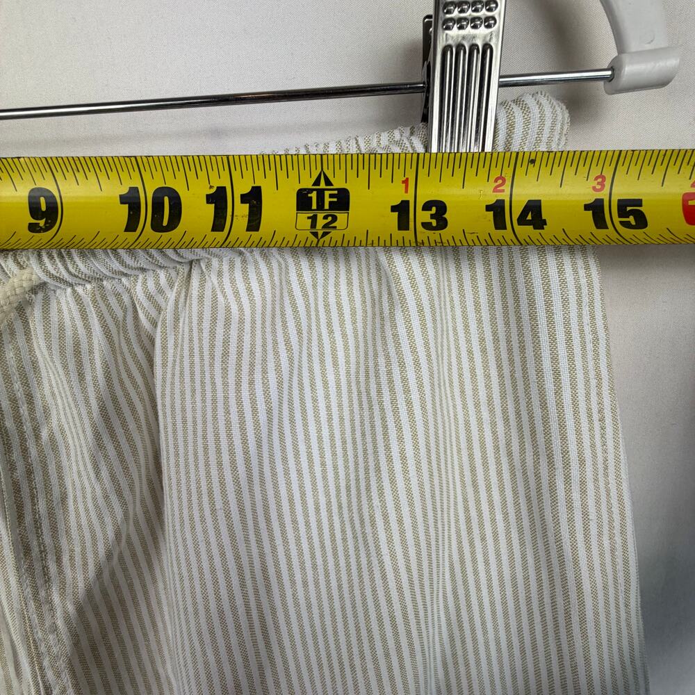 NWT Brass & Roe Wide Leg Pants Womens Size S Tan White Striped Drawstring $52 - Picture 7 of 9